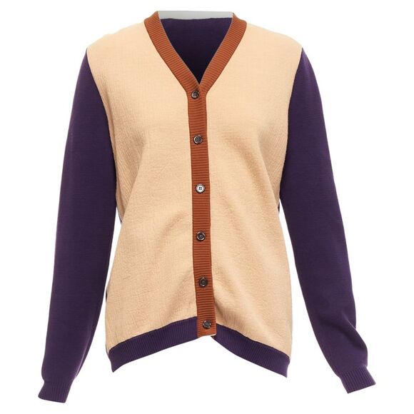 Marni colorblocked mixed material cardigan sweater - Picture 1 of 6